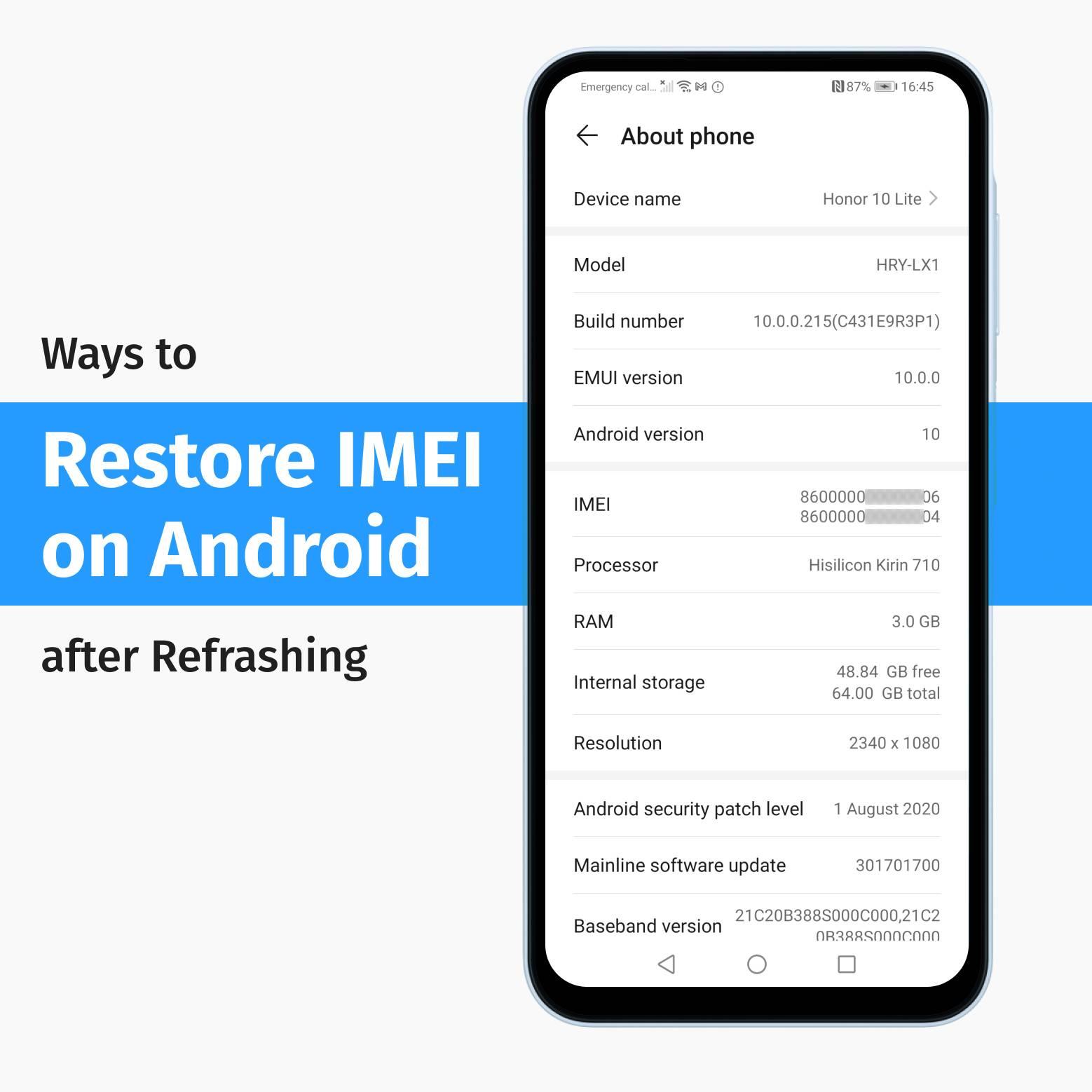 ¿Cómo restaurar el IMEI en Android después de flashear?